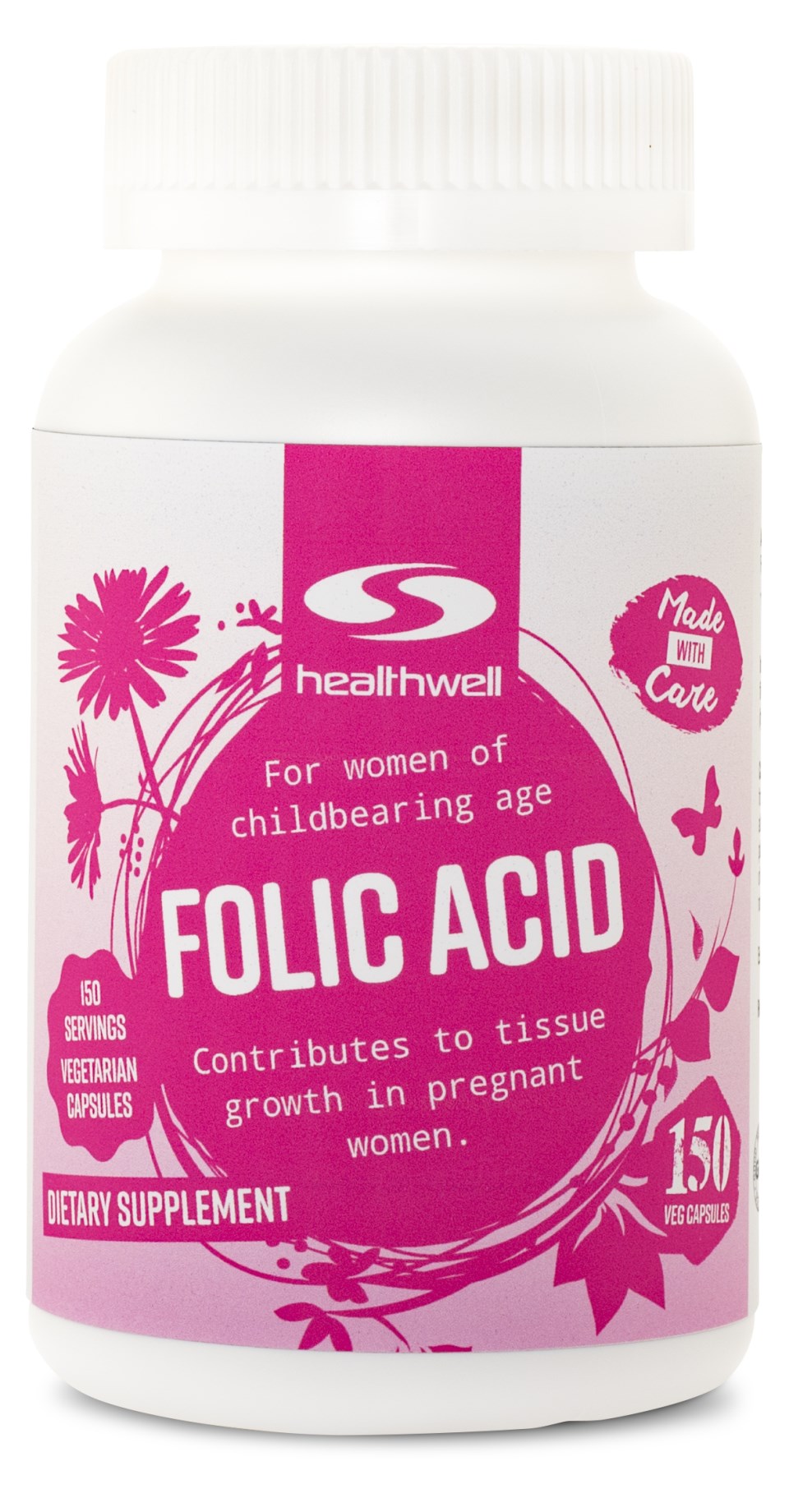 Healthwell Folic Acid | 400 mg – for women and pregnancy | Healthwell.com