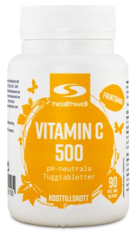 Healthwell Vitamin C 500 Chewable Tablets,  - Healthwell