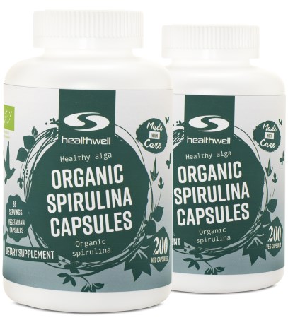 Organic Spirulina Capsules - Healthwell