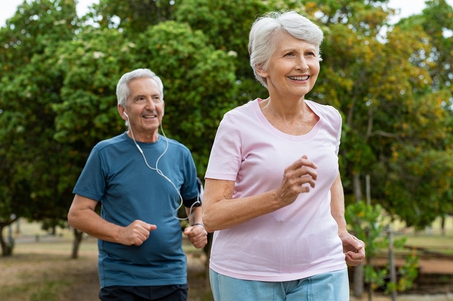 Older people exercising.